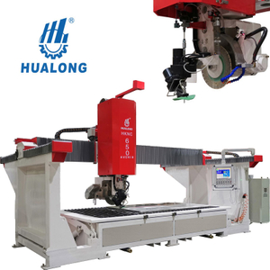 HUALONG יעילות גבוהה חיתוך וסילון 5 צירים CNC SawJet מכונת חיתוך אבן עם מסור גשר ו-Waterjet HKNC-650J 