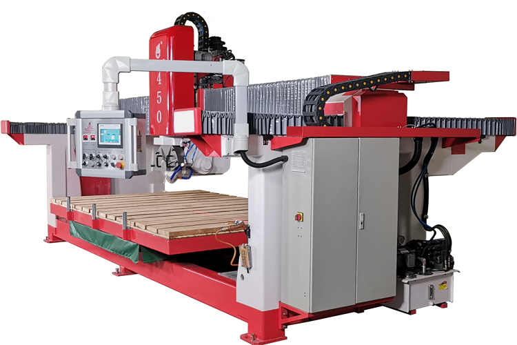 חנות מכונות Hualong HLSQ-450 יצרני מכונות חיתוך טחינת לייזר אוטומטית מכונת חיתוך אבן גשר