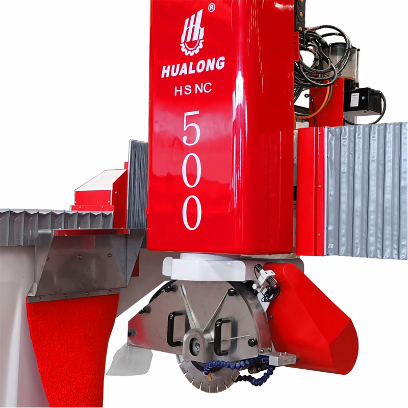 מכונות Hualong HSNC-500 מכונת חיתוך אבן גשר אוטומטית מלאה עם פונקציית כרסום על השיש