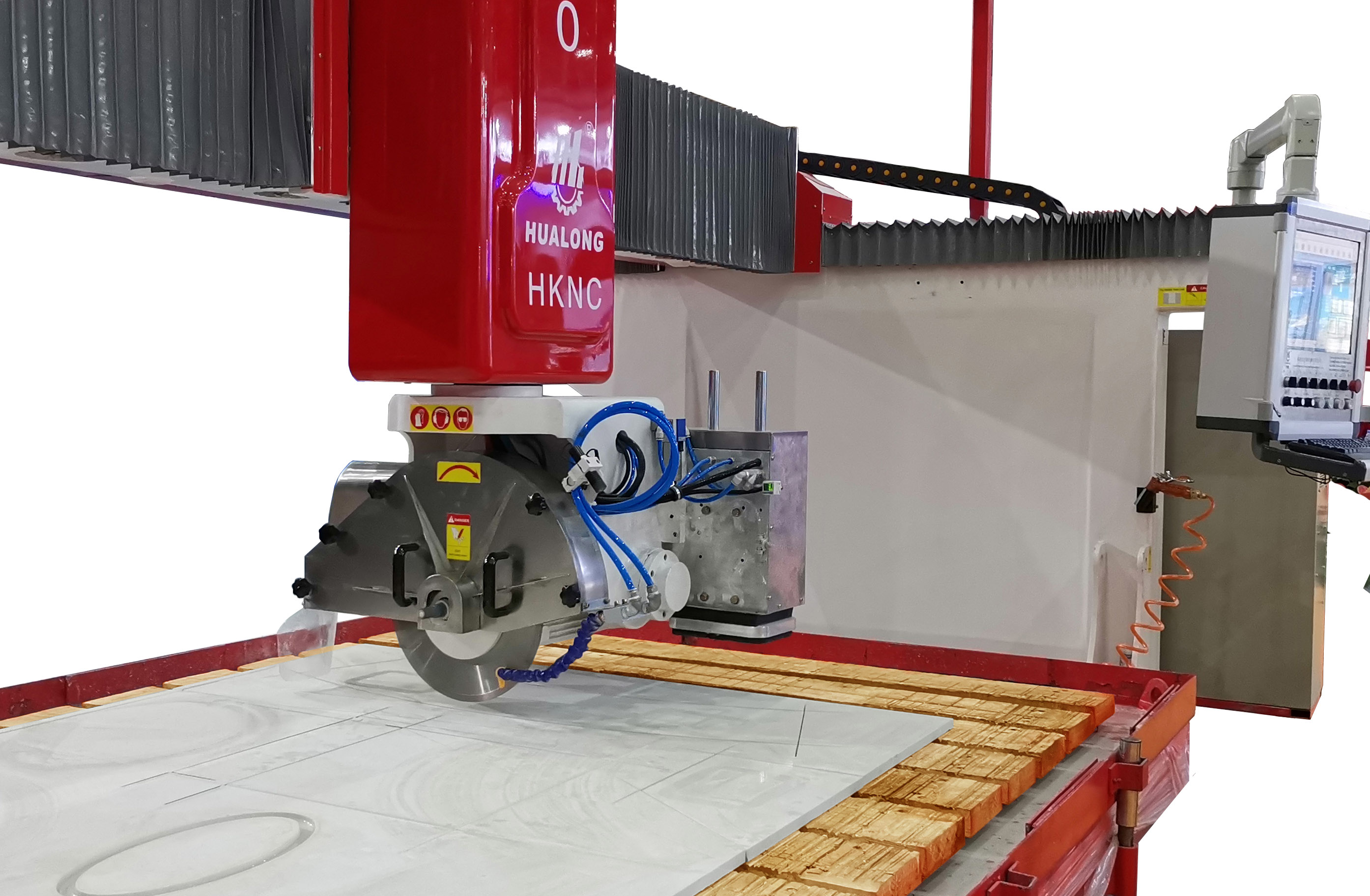 מכונות HUALONG סדרת HKNC רב תכליתי מסור גשרים CNC מכונת חיתוך אבן 5 צירים למשטח לוח שיש גרניט