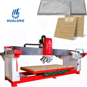 מכונות HUALONG מכונת חיתוך אבן HLSQ-450 45 מעלות חיתוך אבן אוטומטית חיתוך אבן מכונת מסור גשר גרניט לחיתוך לוחות